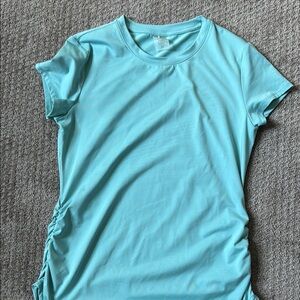 Light Blue Ruched T-Shirt